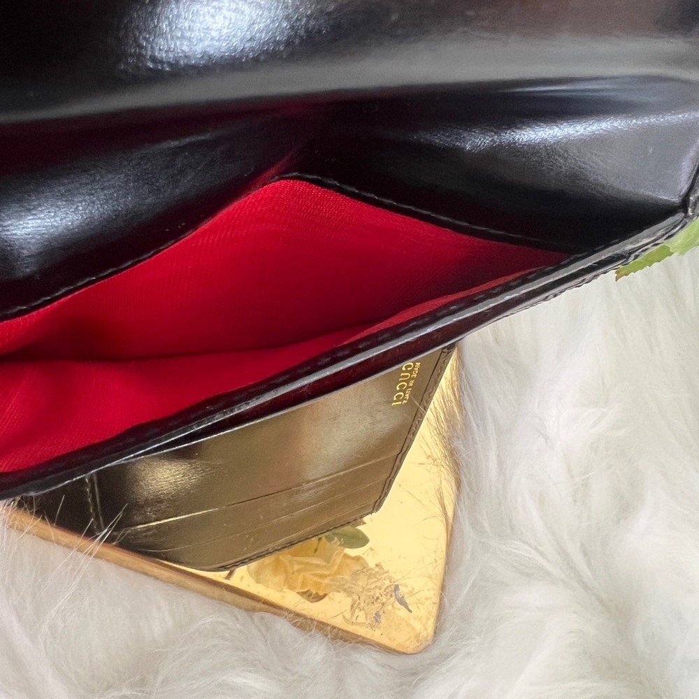 💜Gucci Leather Wallet with Kiss Lock - Picture 14 of 16